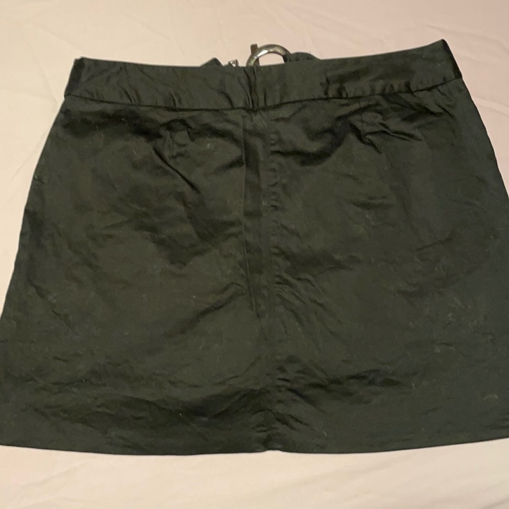 Black cotton skort